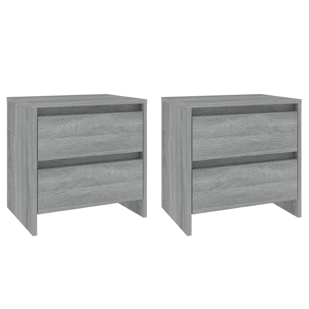 Bedside Cabinets 2 pcs Grey Sonoma 45x34.5x44.5 cm Engineered Wood