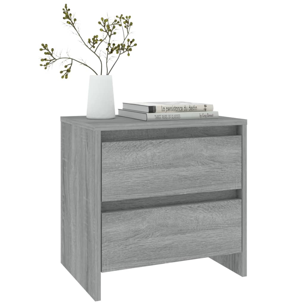 Bedside Cabinets 2 pcs Grey Sonoma 45x34.5x44.5 cm Engineered Wood