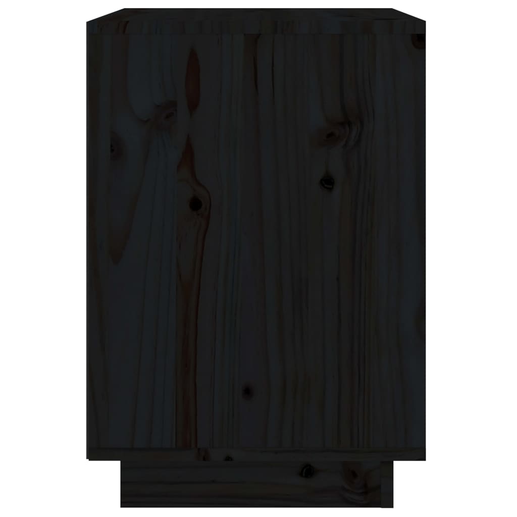 Bedside Cabinets 2 pcs Black 40x35x50 cm Solid Wood Pine