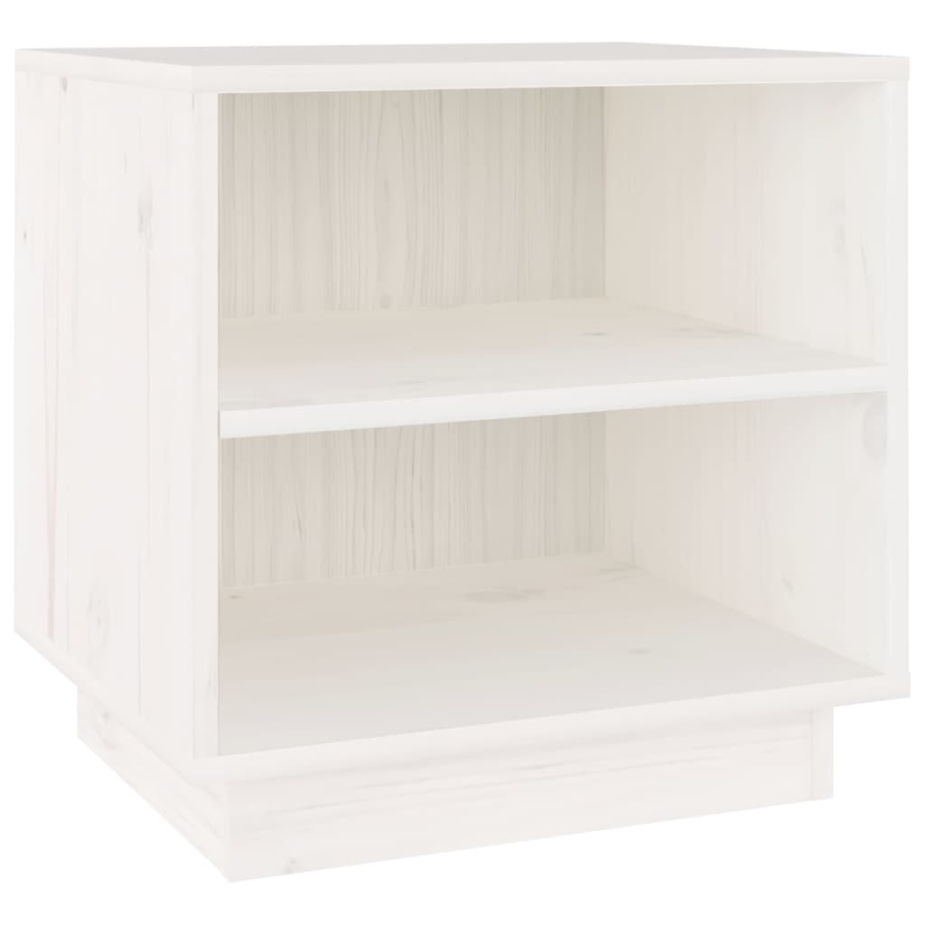 Bedside Cabinet White 40x34x40 cm Solid Wood Pine