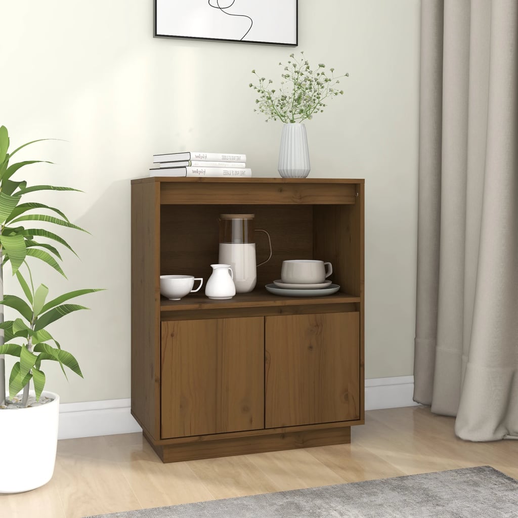 Sideboard Honey Brown 60x34x75 cm Solid Wood Pine