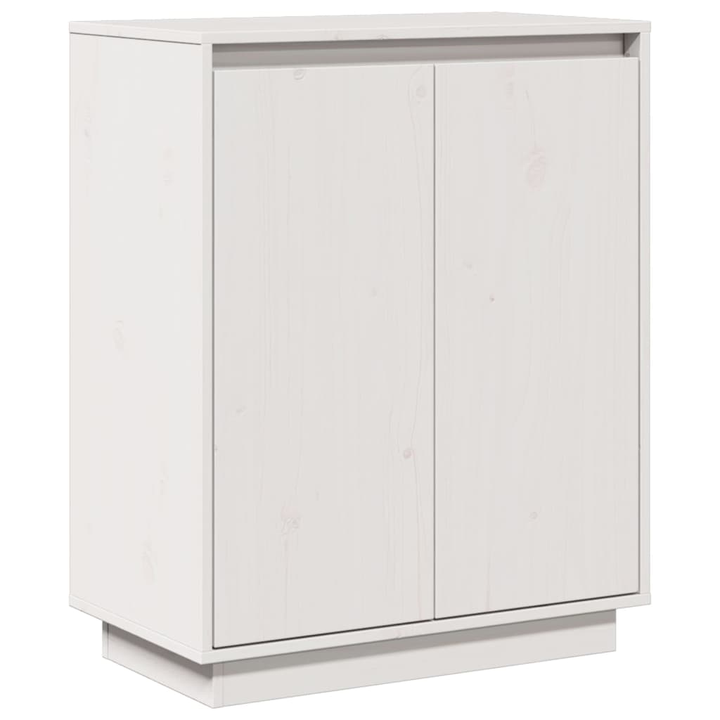 Sideboard White 60x34x75 cm Solid Wood Pine