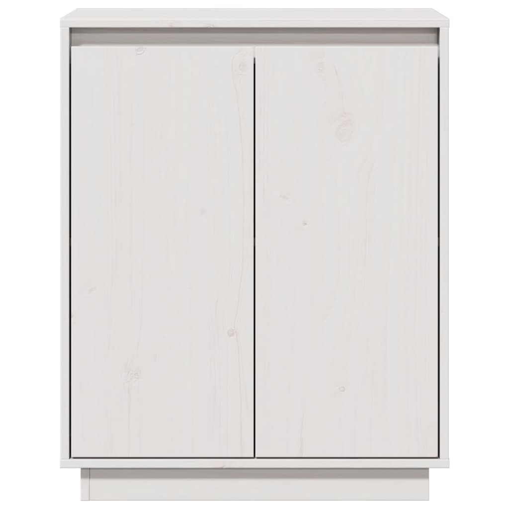 Sideboard White 60x34x75 cm Solid Wood Pine