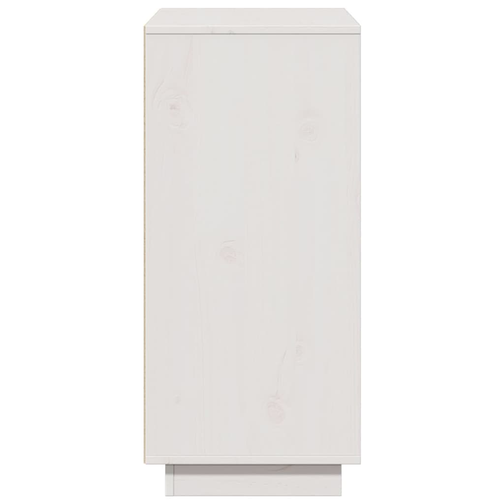 Sideboard White 60x34x75 cm Solid Wood Pine