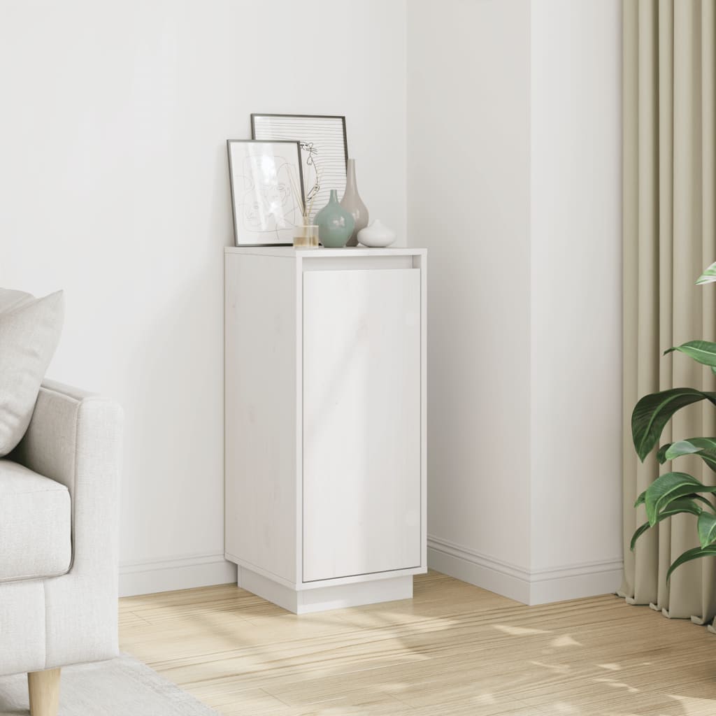 Sideboard White 31.5x34x75 cm Solid Wood Pine