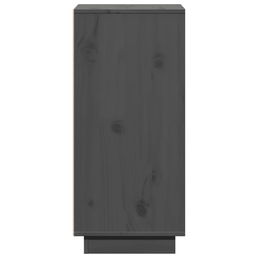 Sideboards 2 pcs Grey 31.5x34x75 cm Solid Wood Pine