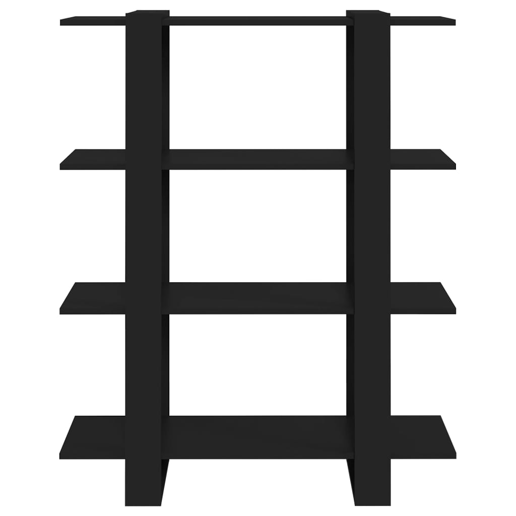 Book Cabinet/Room Divider Black 100x30x123.5 cm