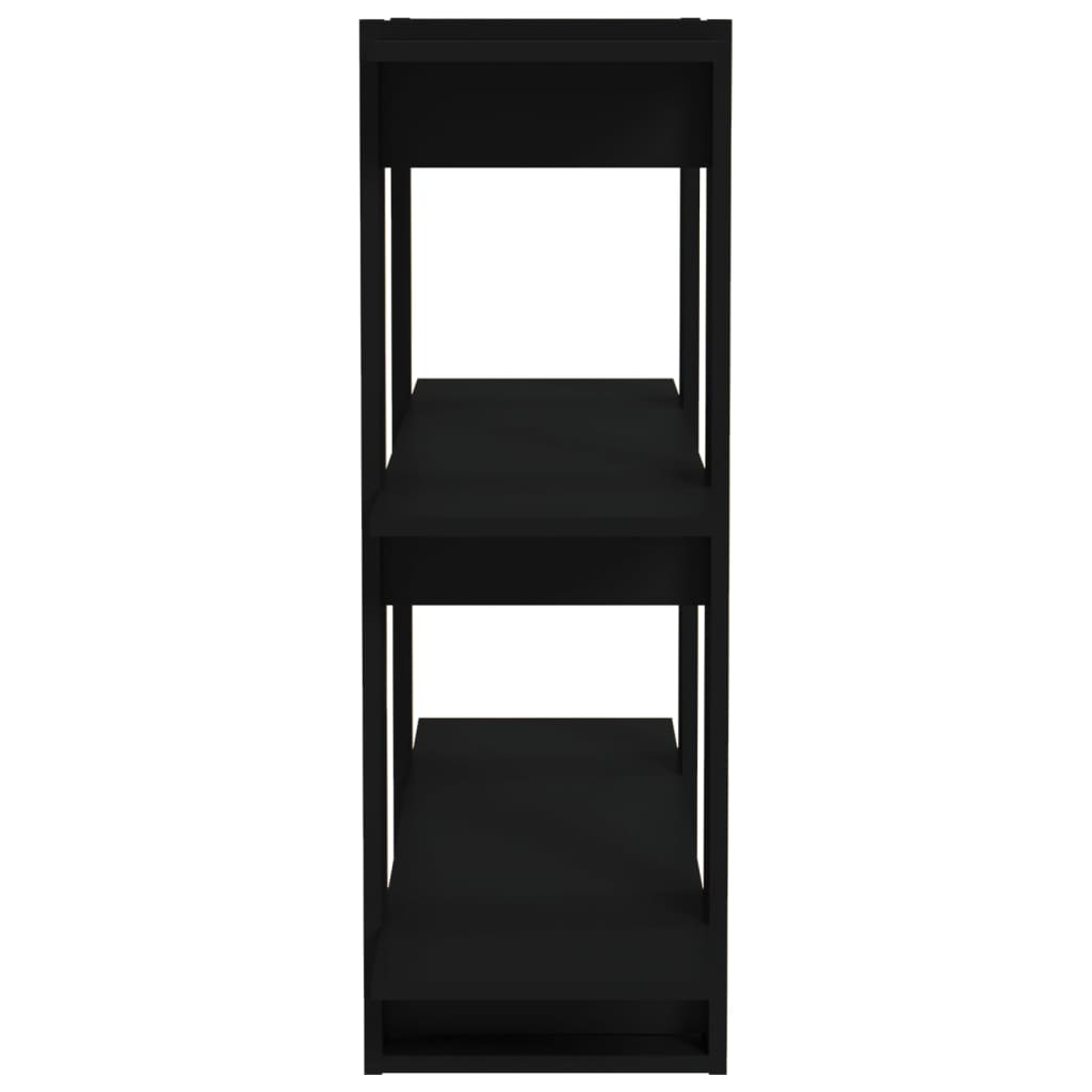 Book Cabinet/Room Divider Black 80x30x87 cm
