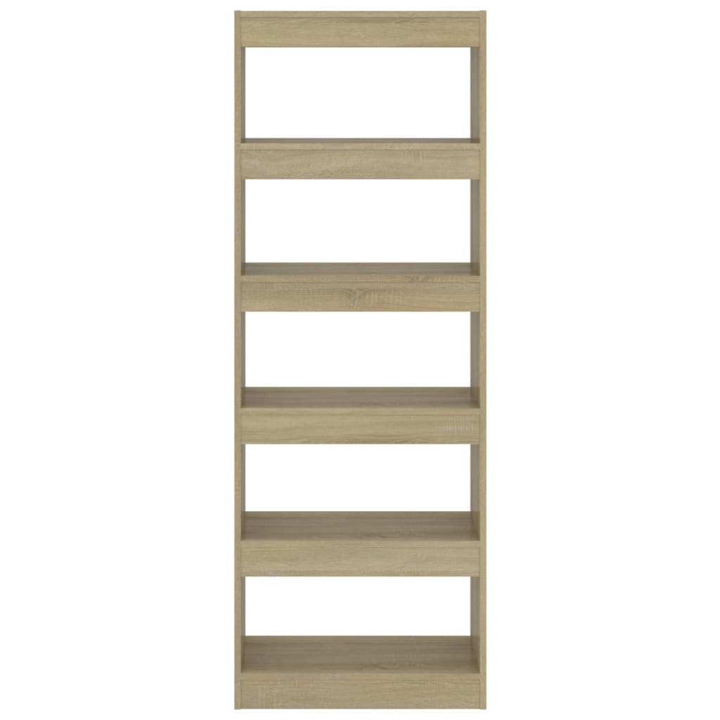 Book Cabinet/Room Divider Sonoma Oak 60x30x166 cm Engineered Wood