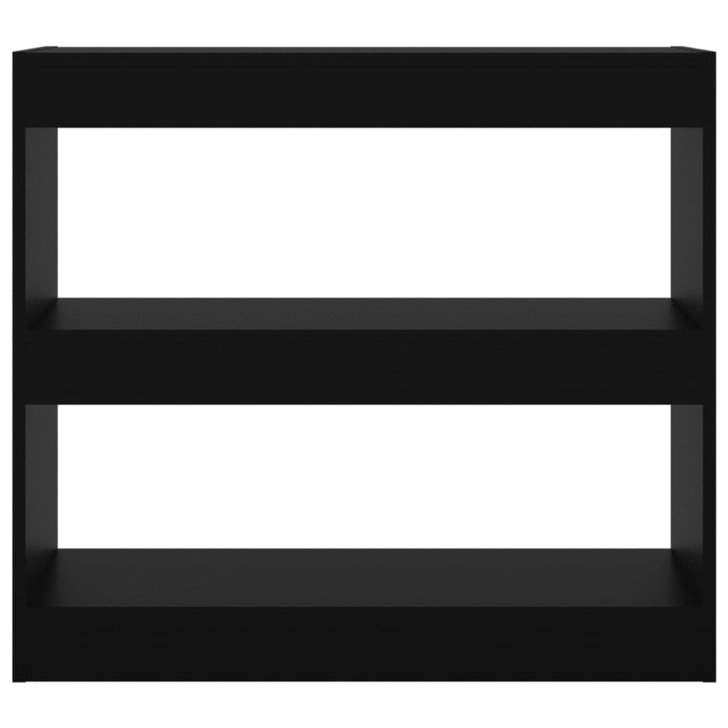 Book Cabinet/Room Divider Black 80x30x72 cm