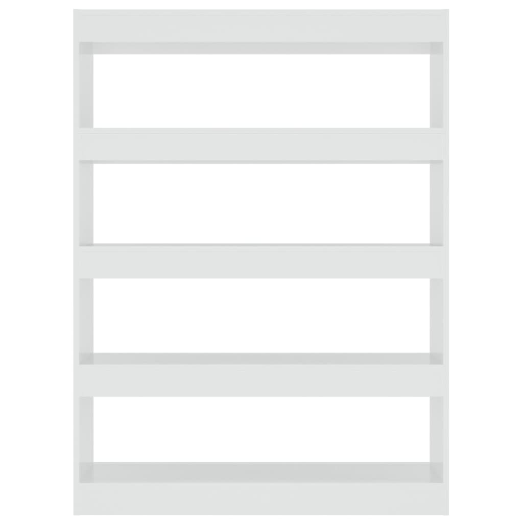 Book Cabinet/Room Divider High Gloss White 100x30x135 cm