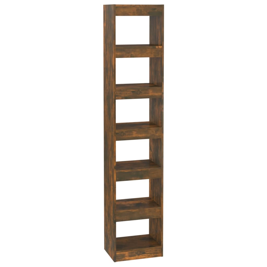 Book Cabinet/Room Divider Smoked Oak 40x30x198 cm