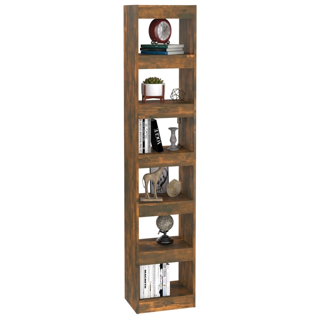 Book Cabinet/Room Divider Smoked Oak 40x30x198 cm