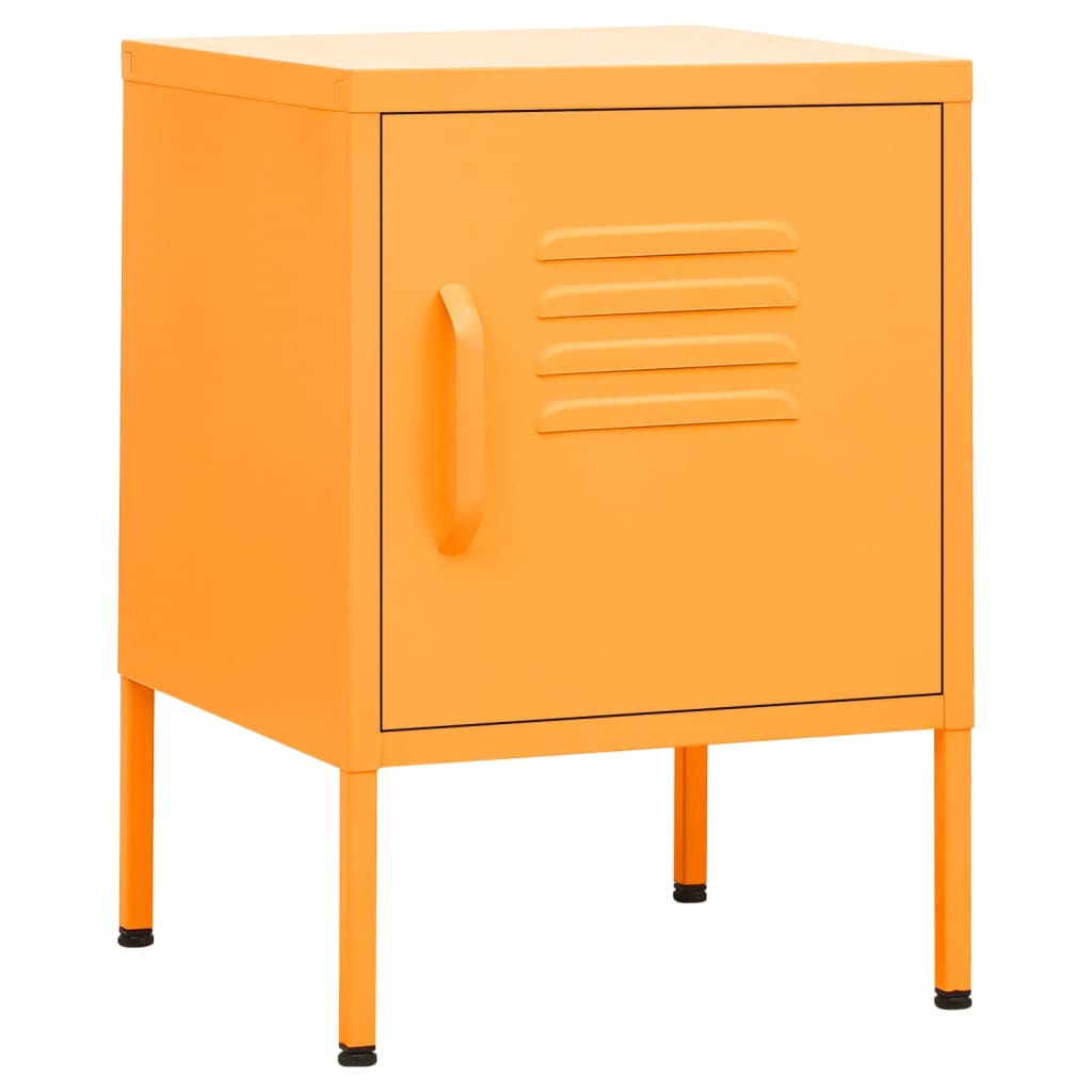 Nightstands 2 pcs Mustard Yellow 35x35x51 cm Steel