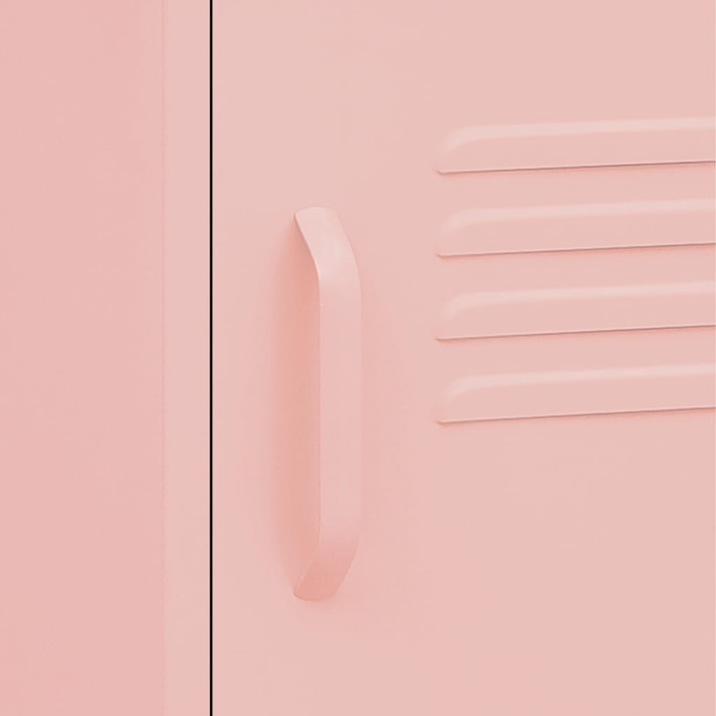 Nightstands 2 pcs Pink 35x35x51 cm Steel