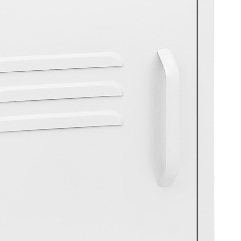 Nightstands 2 pcs White 35x35x51 cm Steel