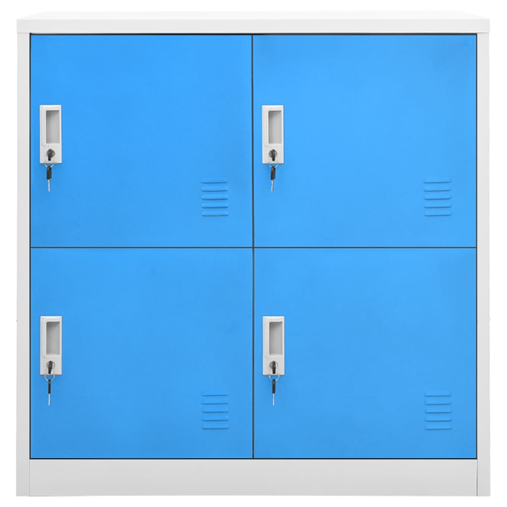 Locker Cabinets 5 pcs Light Grey and Blue 90x45x92.5 cm Steel
