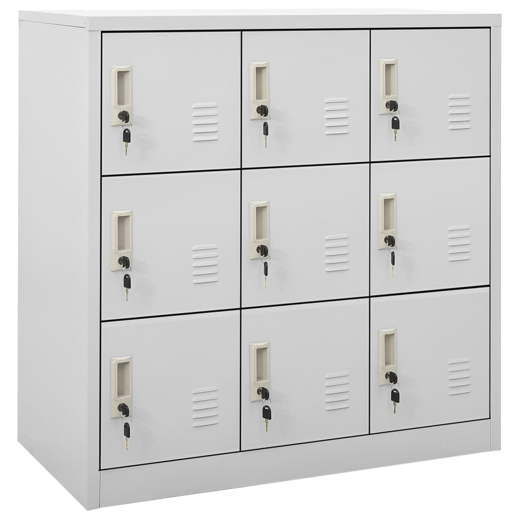 Locker Cabinets 5 pcs Light Grey 90x45x92.5 cm Steel