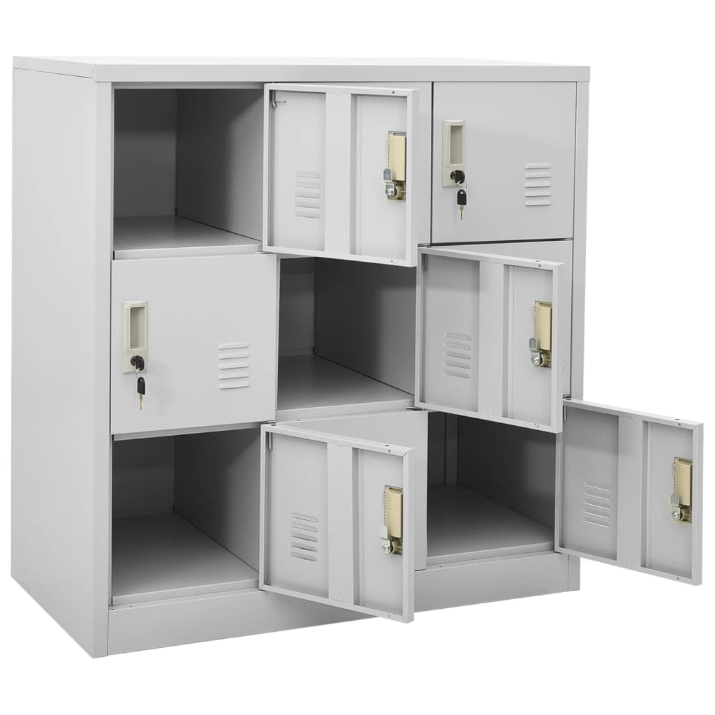 Locker Cabinets 5 pcs Light Grey 90x45x92.5 cm Steel