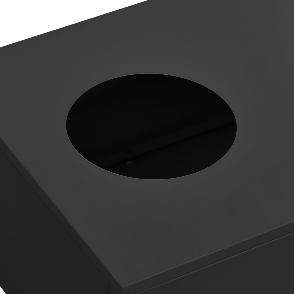 Office Cabinet with Planter Box Anthracite 90x40x125 cm Steel