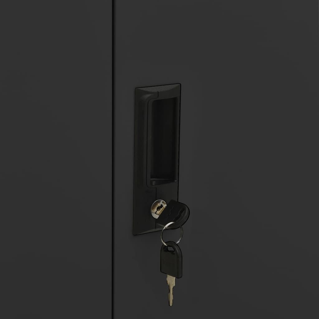 Office Cabinet with Planter Box Anthracite 90x40x125 cm Steel