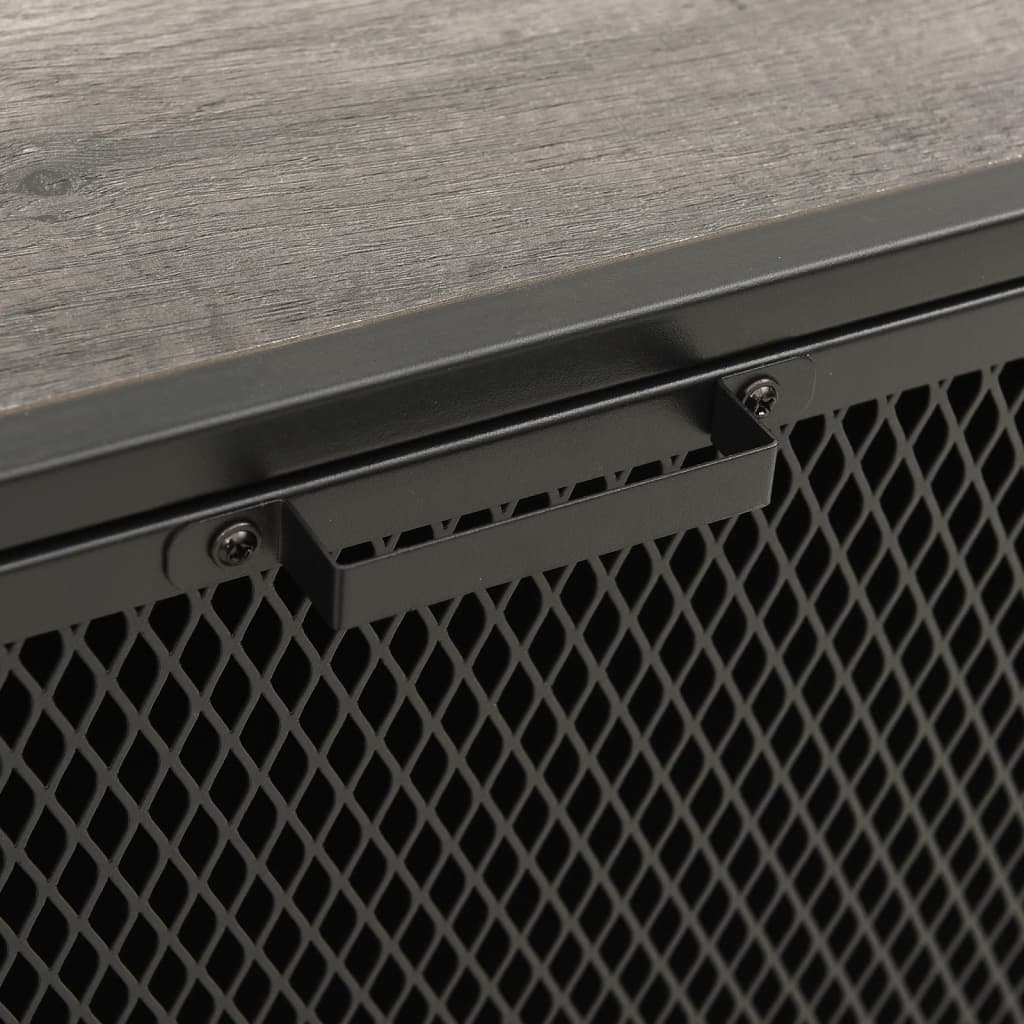 Storage Cabinets 2 pcs Grey 72x36x82 cm Metal and MDF