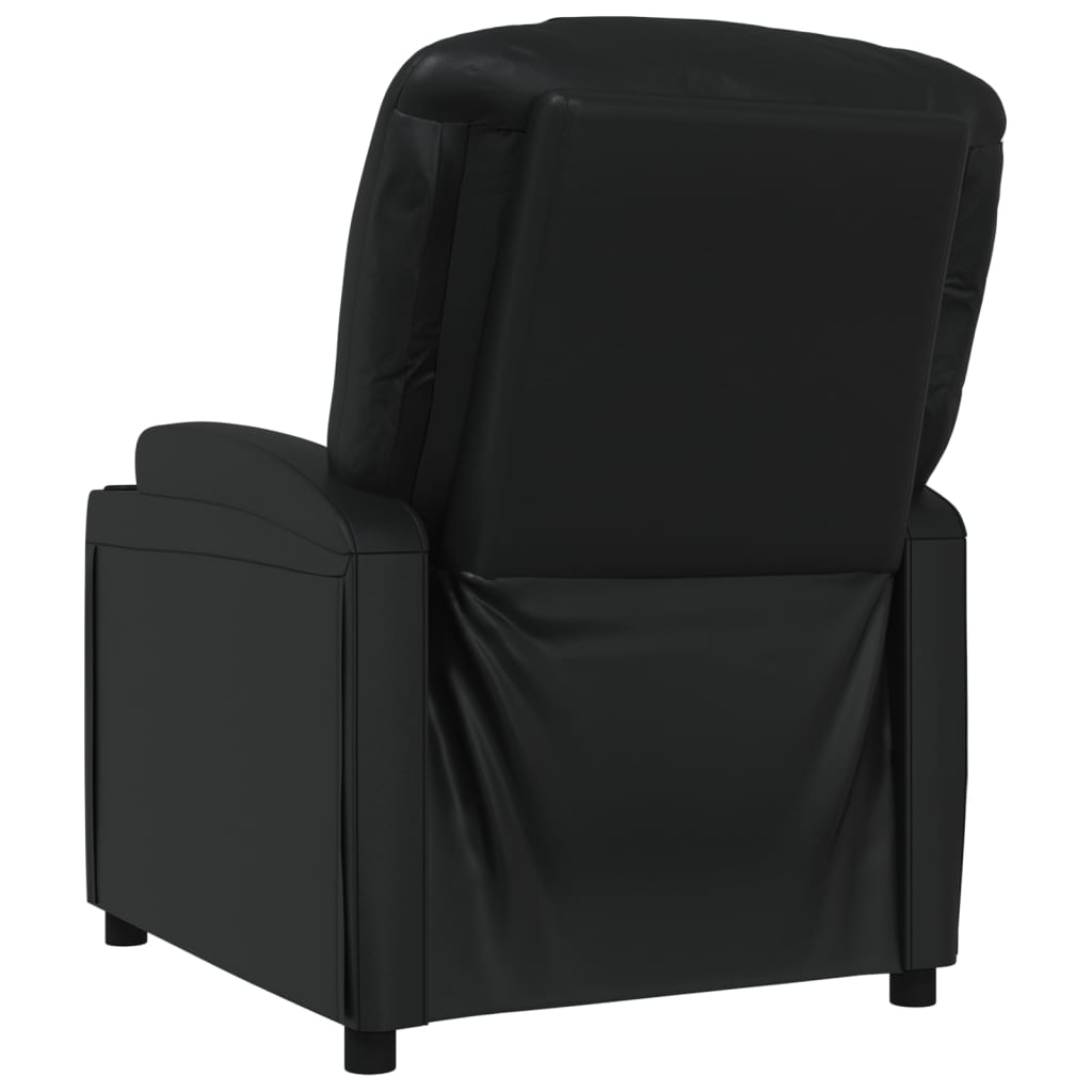 Recliner Chair Black Faux Leather