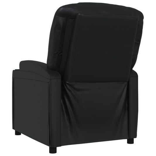 Recliner Chair Black Faux Leather