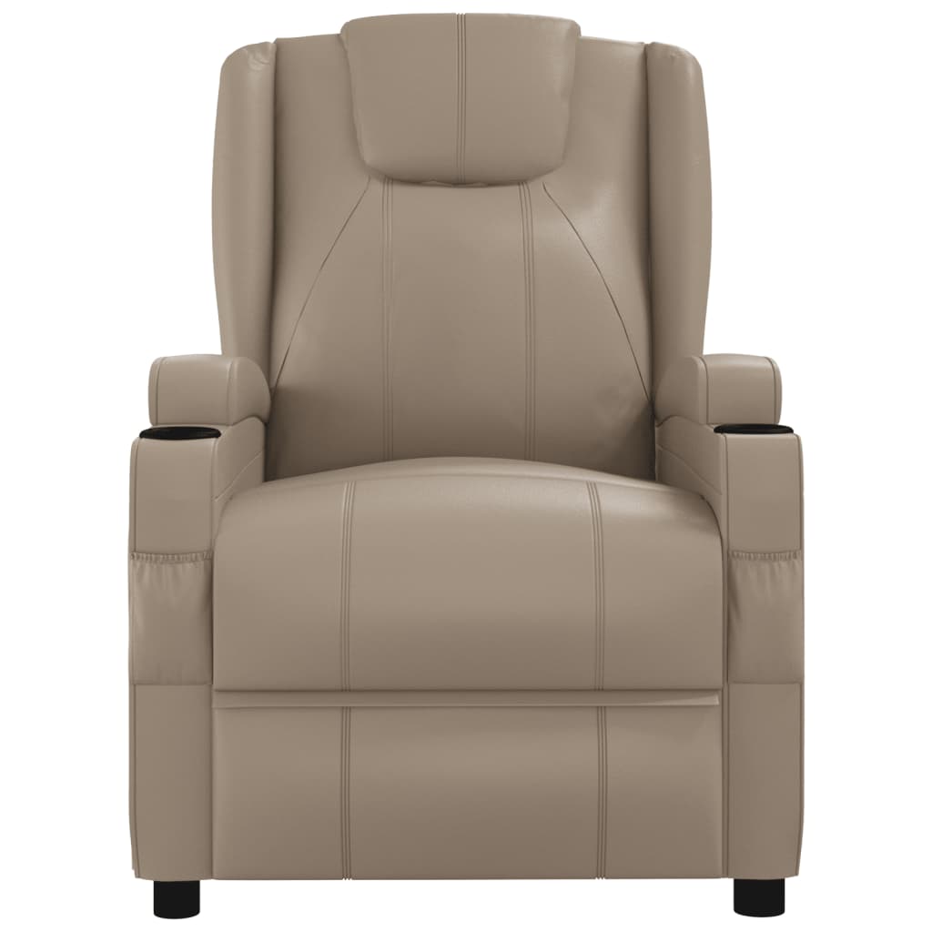 Recliner Chair Cappuccino Faux Leather