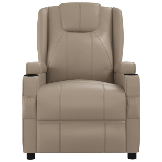 Recliner Chair Cappuccino Faux Leather