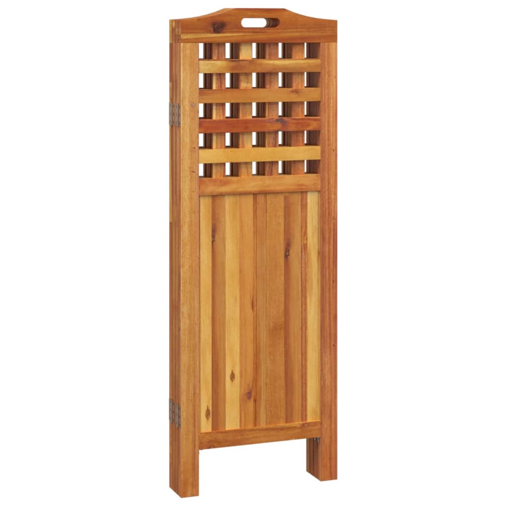 4-Panel Room Divider 162x2x115 cm Solid Wood Acacia