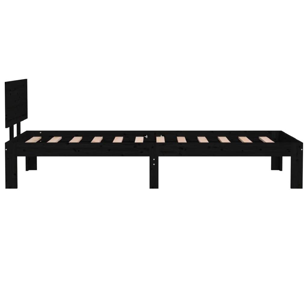 Bed Frame without Mattress Black 75x190cm Small Single