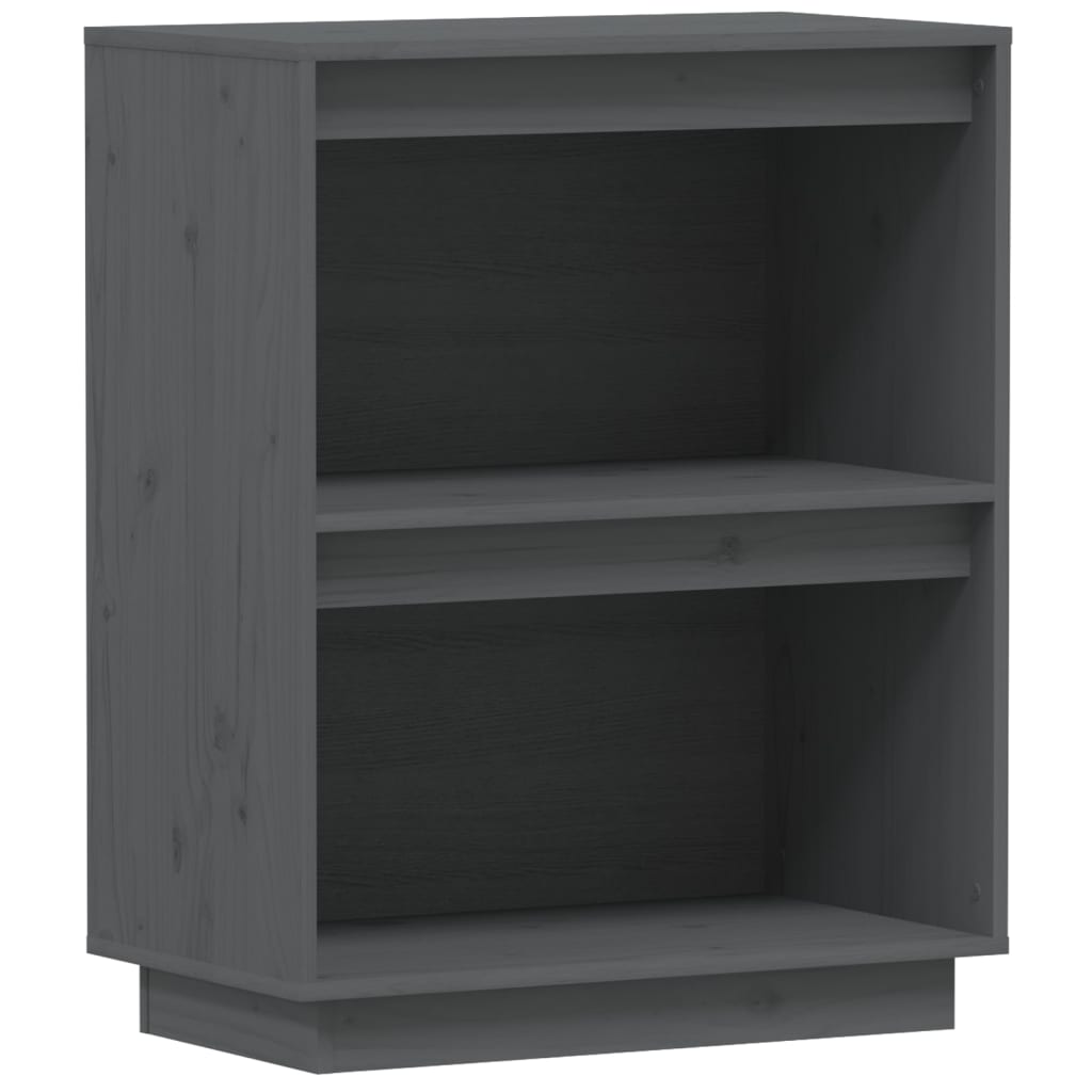 Console Cabinet Grey 60x34x75 cm Solid Wood Pine