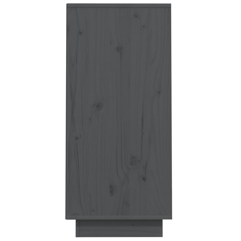 Console Cabinet Grey 60x34x75 cm Solid Wood Pine