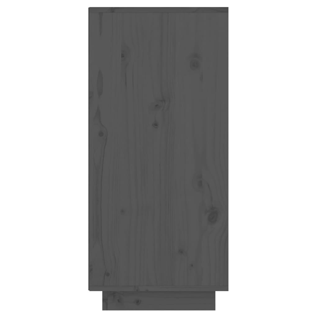 Console Cabinet Grey 60x34x75 cm Solid Wood Pine