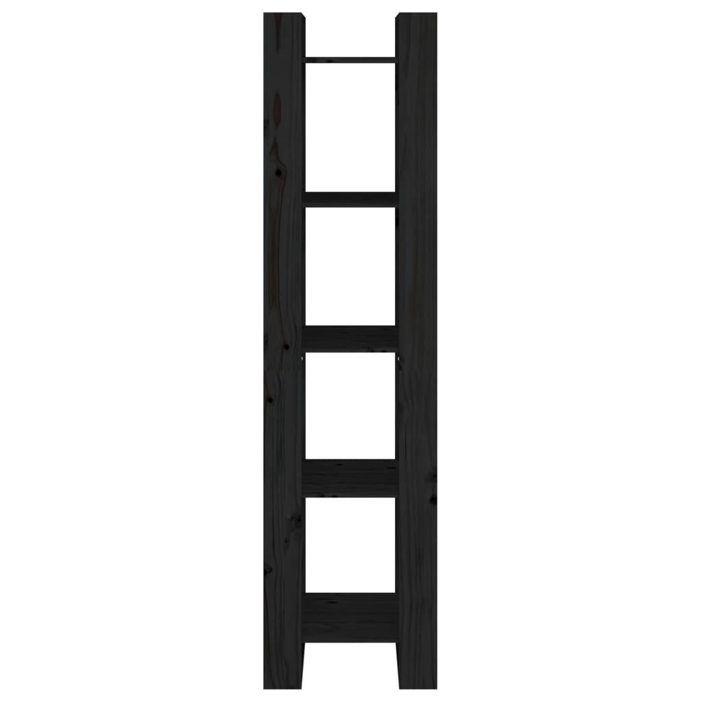 Book Cabinet/Room Divider Black 41x35x160 cm Solid Wood Pine