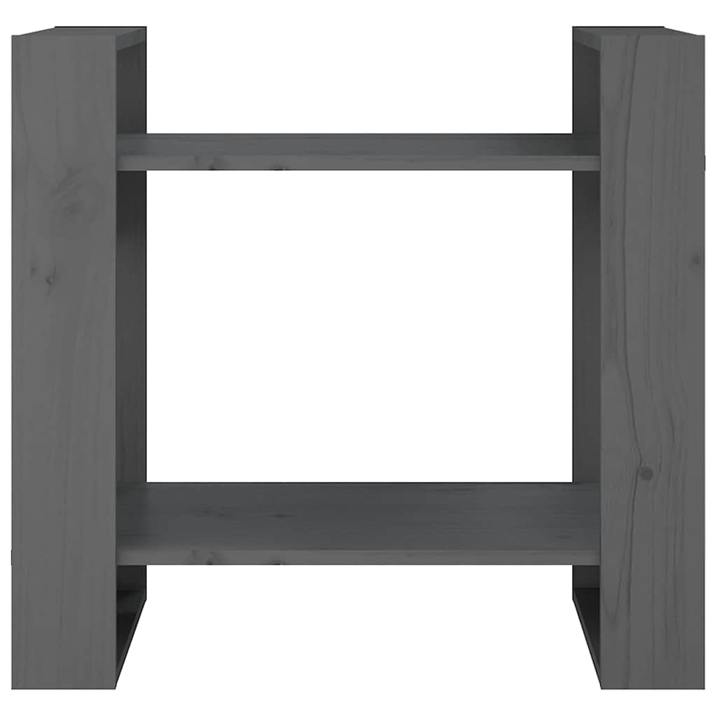 Book Cabinet/Room Divider Grey 60x35x57 cm Solid Wood Pine