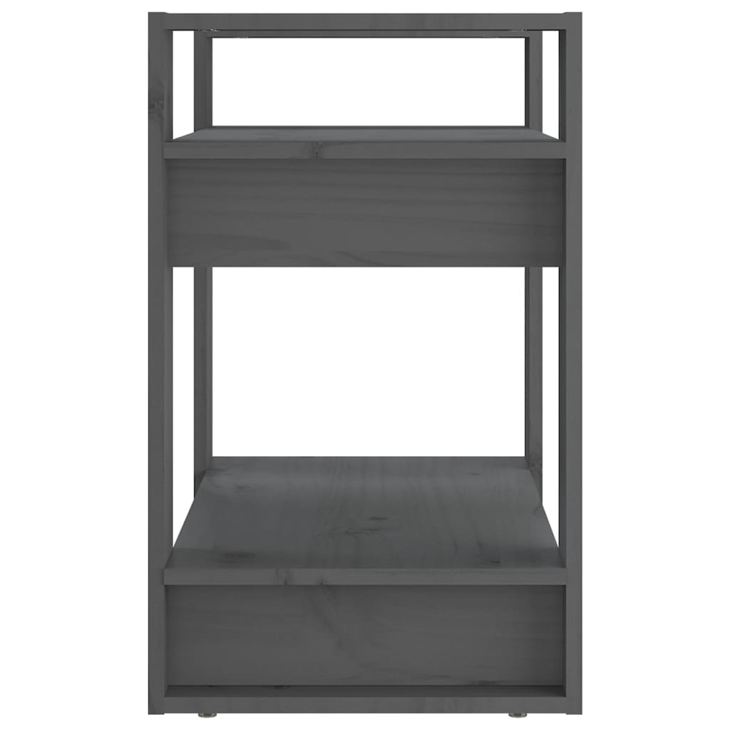 Book Cabinet/Room Divider Grey 60x35x57 cm Solid Wood Pine