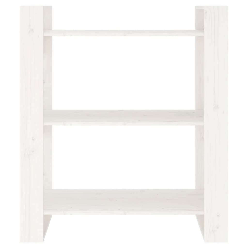 Book Cabinet/Room Divider White 80x35x91 cm Solid Wood Pine