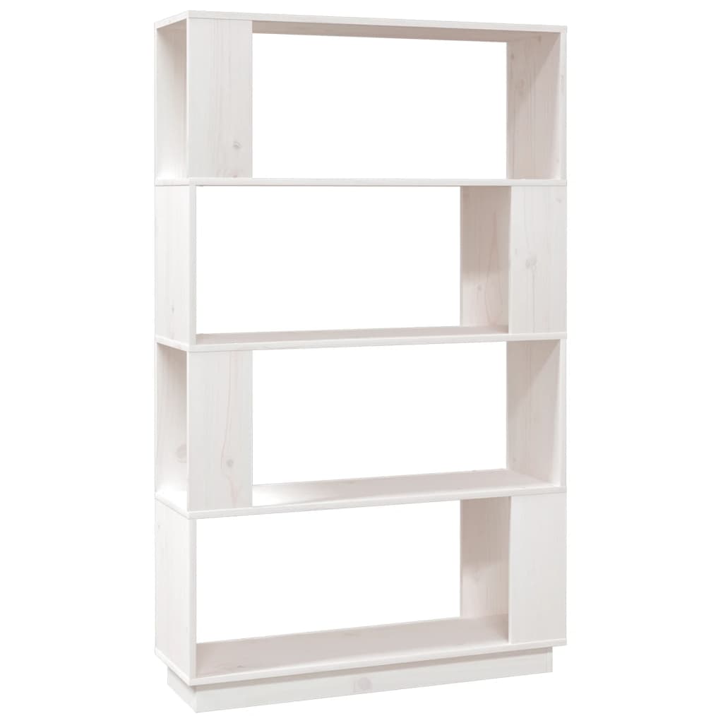 Book Cabinet/Room Divider White 80x25x132 cm Solid Wood Pine