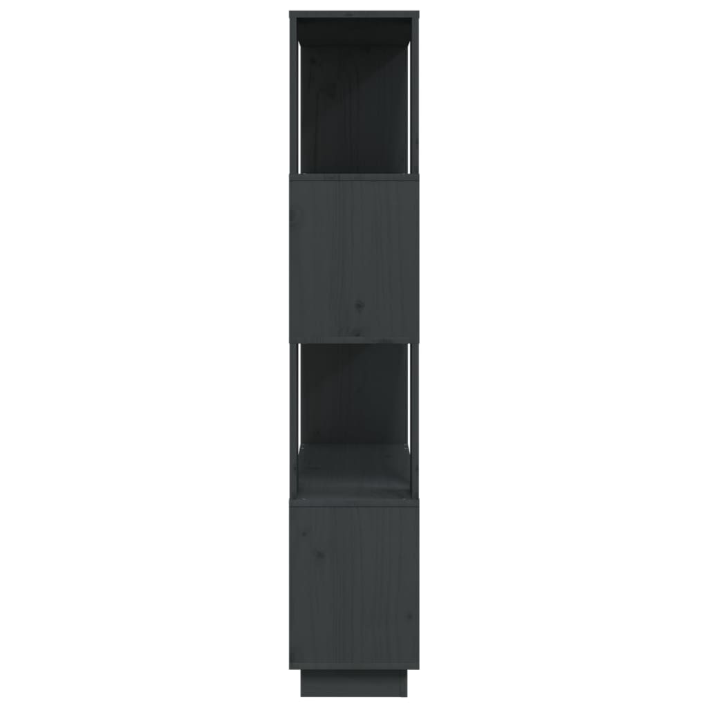 Book Cabinet/Room Divider Grey 80x25x132 cm Solid Wood Pine