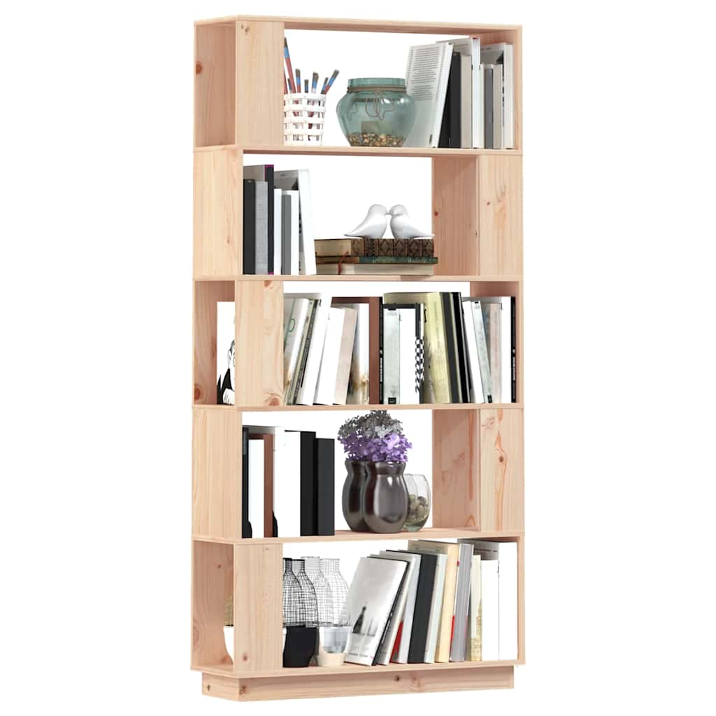 Book Cabinet/Room Divider 80x25x163.5 cm Solid Wood Pine