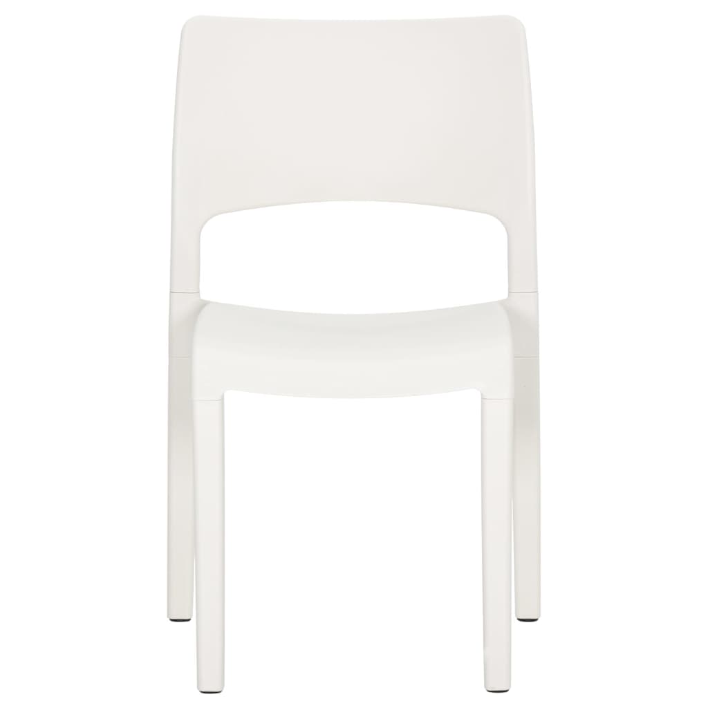 Garden Chairs 2 pcs White Polypropylene