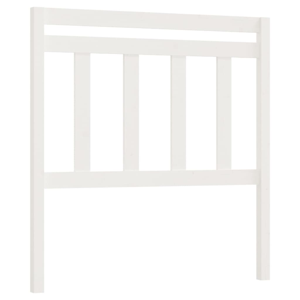 Bed Headboard White 96x4x100 cm Solid Wood Pine