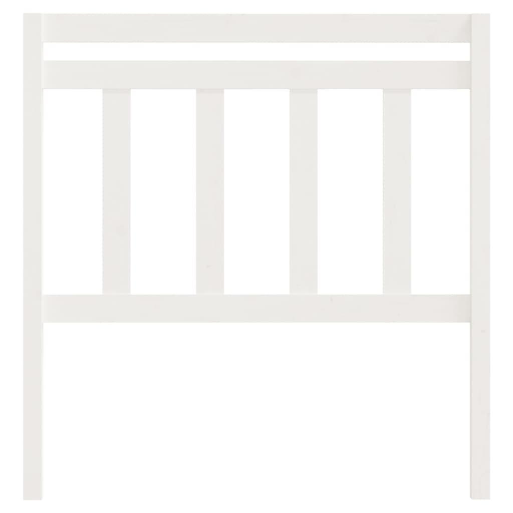 Bed Headboard White 96x4x100 cm Solid Wood Pine