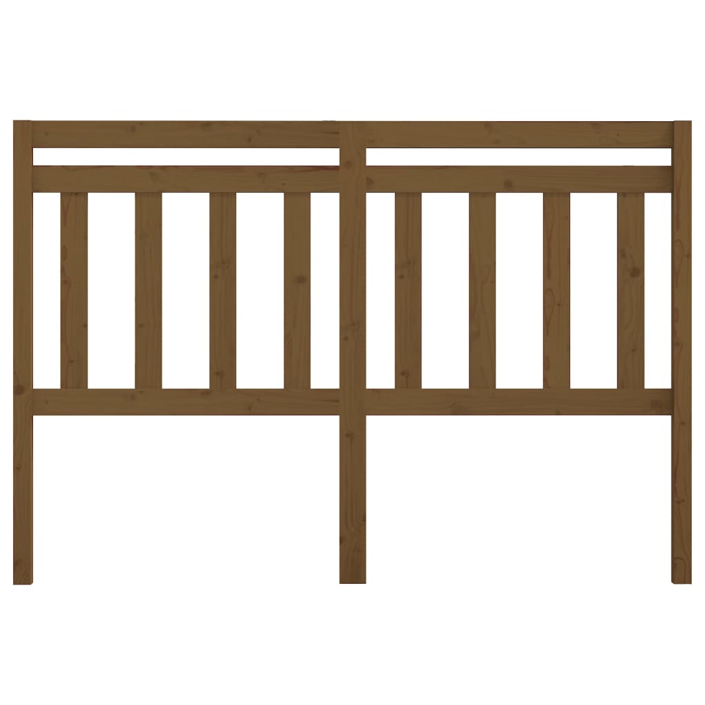 Bed Headboard Honey Brown 126x4x100 cm Solid Wood Pine