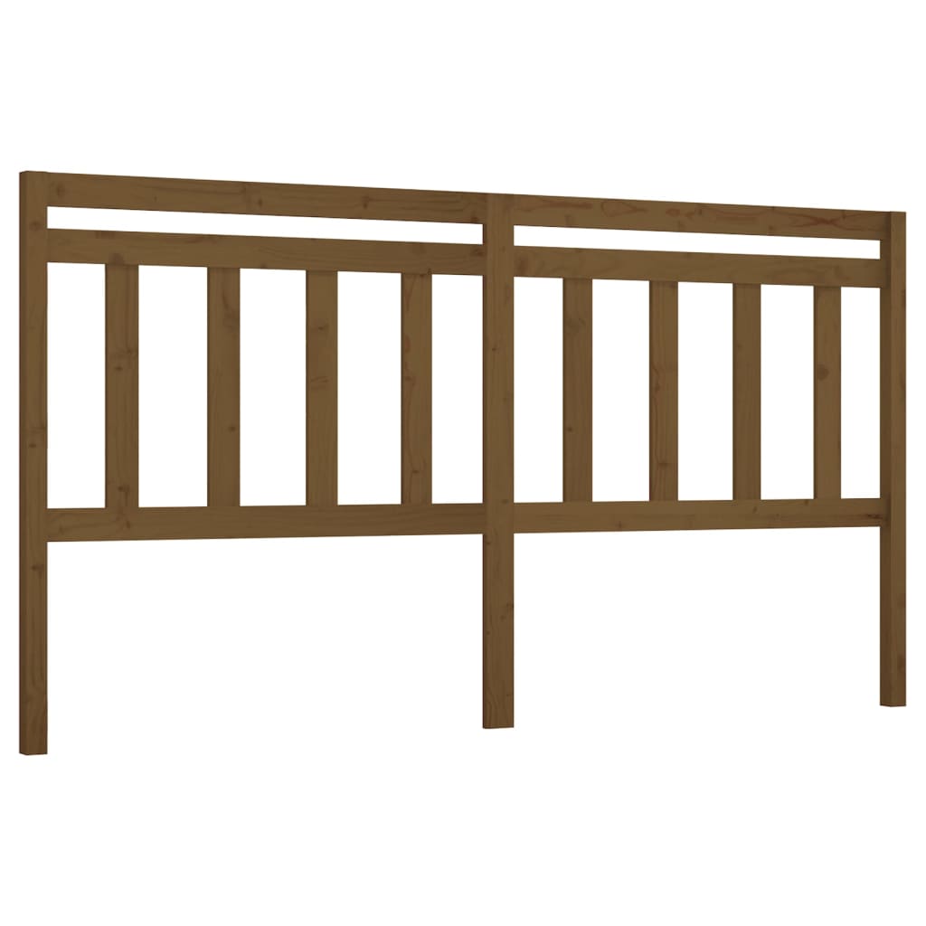 Bed Headboard Honey Brown 186x4x100 cm Solid Wood Pine