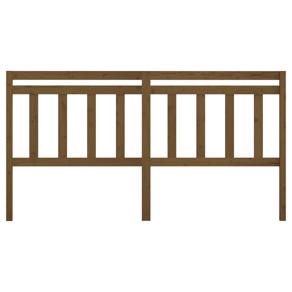 Bed Headboard Honey Brown 186x4x100 cm Solid Wood Pine