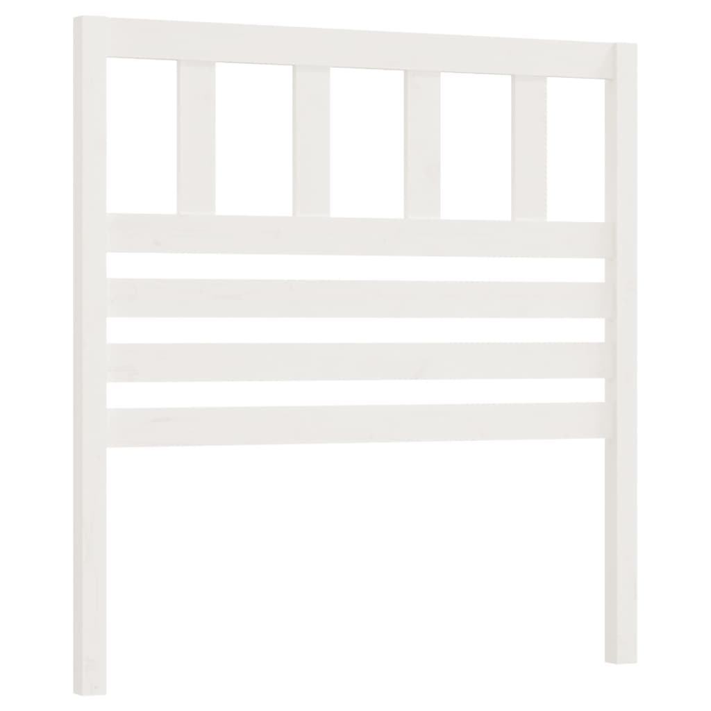 Bed Headboard White 81x4x100 cm Solid Wood Pine