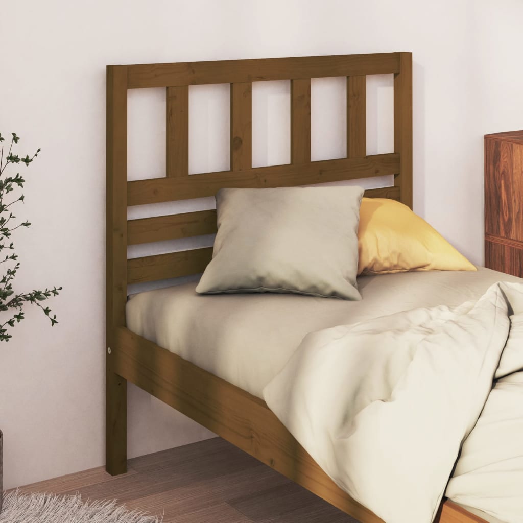 Bed Headboard Honey Brown 81x4x100 cm Solid Wood Pine